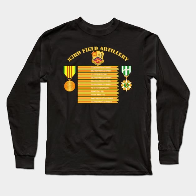 Army - 83rd Artillery - Vietnam Campaign Streamers Long Sleeve T-Shirt by twix123844